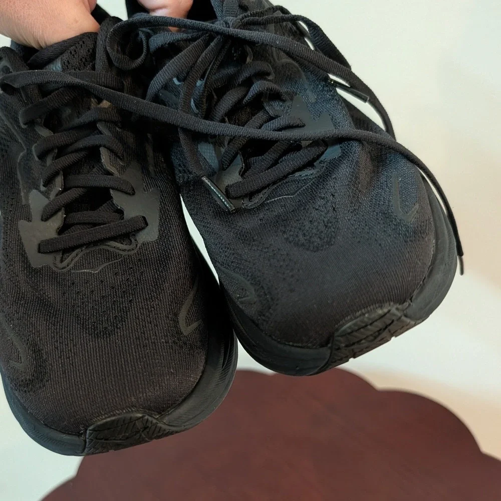 Hoka Clifton 10 Triple Black Mens Running Shoes 1162030 Size 7.5 D